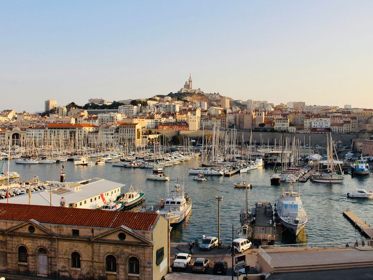 Hier zu sehen: der Vieux Port, der Alte Hafen von Marseille. Vieux Port in Marseille