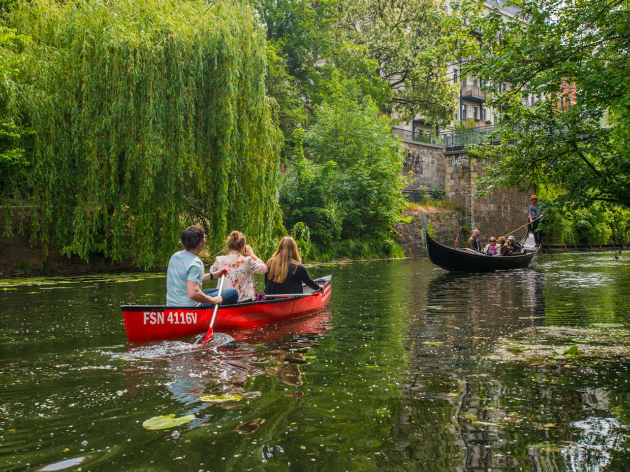 Kanutour durch Leipzig
