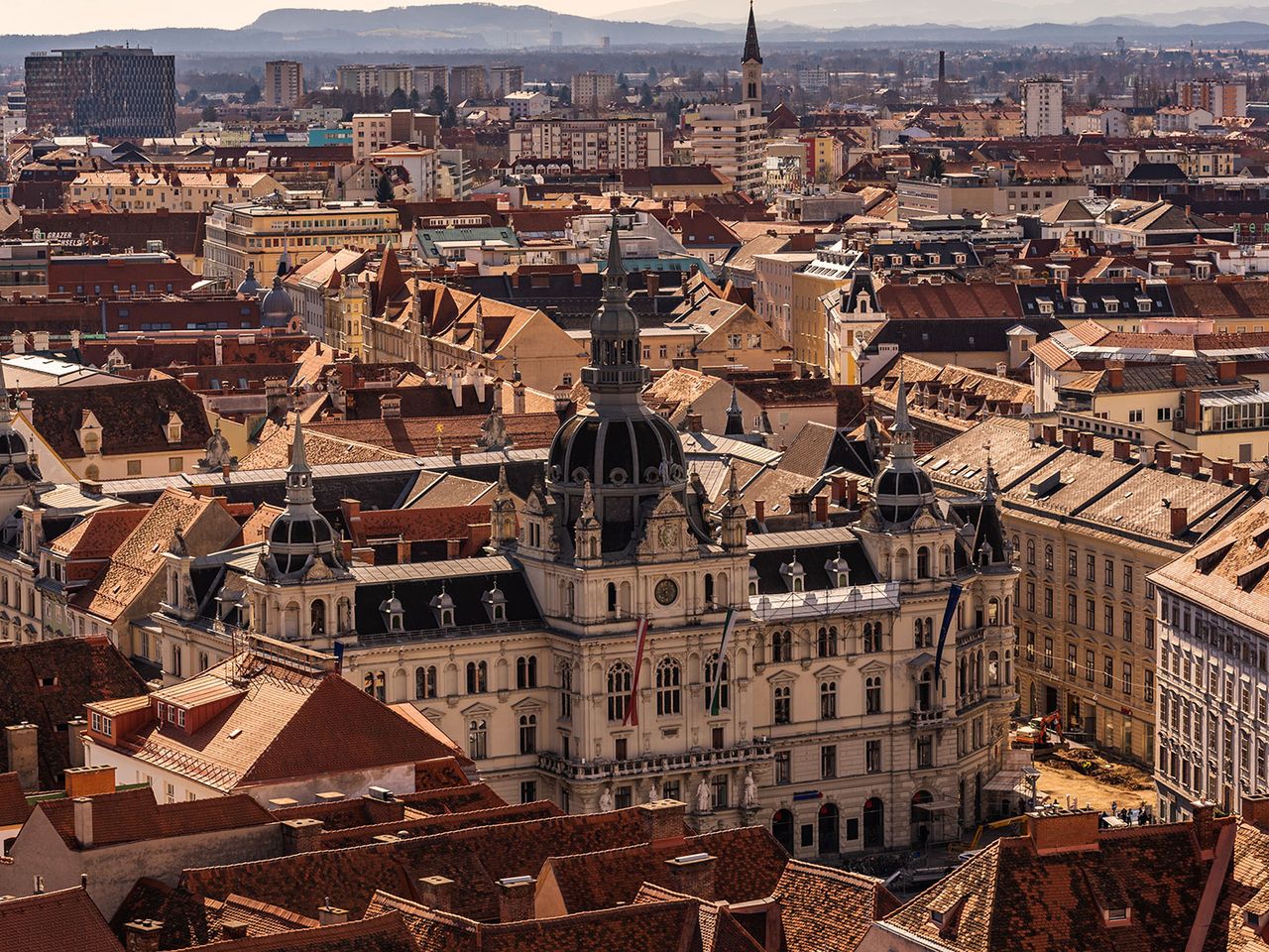 Blick auf das Rathaus von Graz