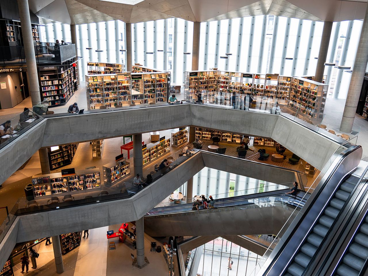 Bibliothek Deichman Bjørvika in Oslo, Innenansicht